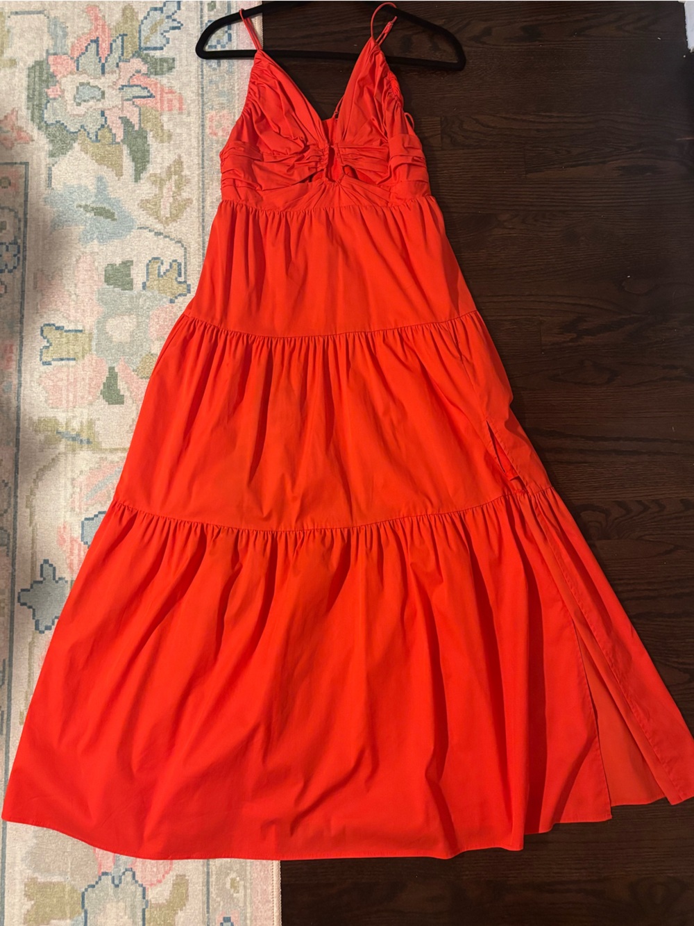Astr Bold Red Spaghetti-Strap Maxi Dress